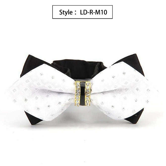 New Bowtie Groom Mens Colourful Plaid Cravat Gravata Fashion Male Butterfly Wedding Luxurious Bow Ties for Men Gift Accessories Qme LD-R-M10