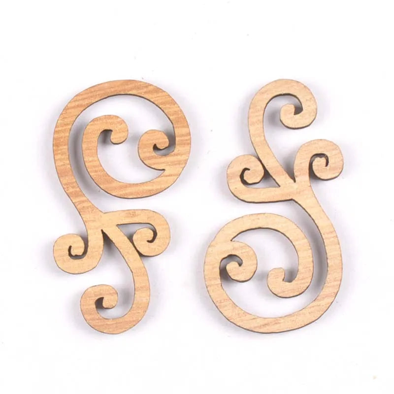 8Pcs Flower Pattern Wood Slices DIY Crafts Scrapbooking Home Decor Handmade Accessories Wood Lace Corner Arts Ornaments m1859 Qme