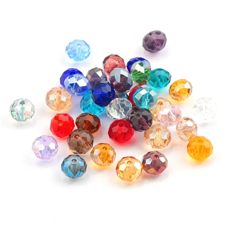 Wholesale Big Bag 4mm Faceted Crystal Beads Charms Rondelle Austria Glass Loose Beads Jewelry Beads for Jewelry Making 1500pcs Qme mixed color