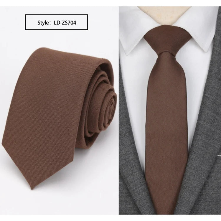 Men Skinny Tie Wool Fashion Ties for Mens Wedding Suit Business Party Slim Classic Solid Color Neck Tie Casual 6cm Red Necktie Qme LD-ZS704
