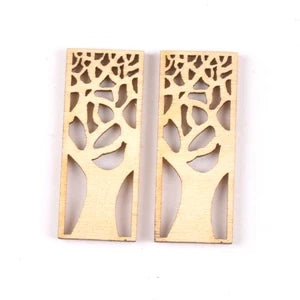 10pcs Wooden Crafts creativity hollow out tree Pattern Scrapbooking Crafts wood decoration for Home Decoration m2131 Qme 2 China Mainland 3.5-5cm