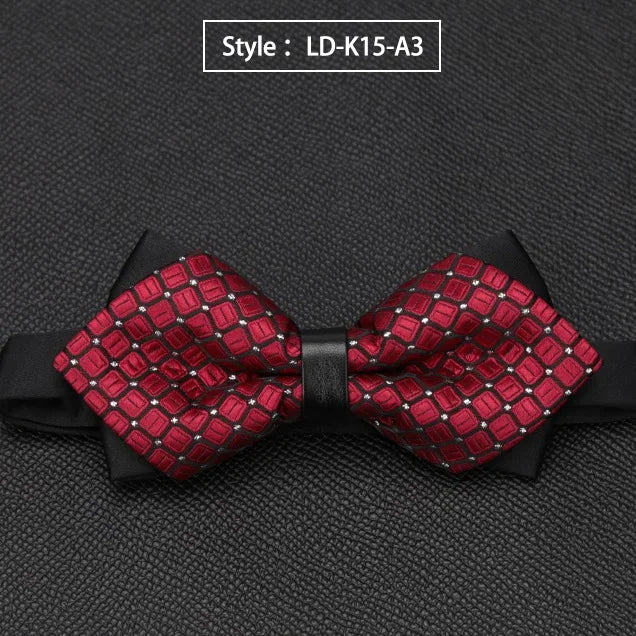 Mens Bowtie Quality Sale Necktie Fashion Formal Luxury Wedding Butterfly Cravat Ties for Men Shirt Business Gifts Accessories Qme LD-K15-A3