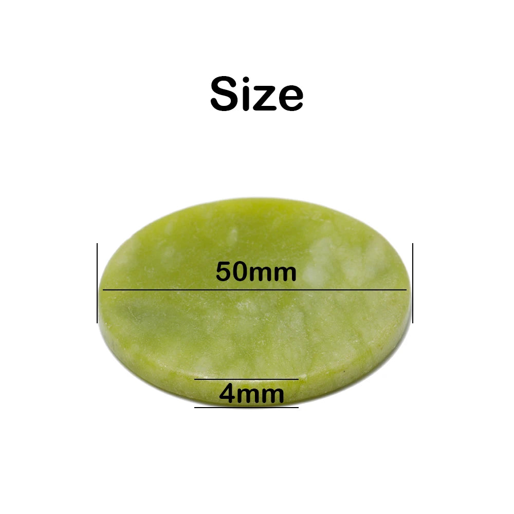 NATUHANA Round Jade Stone False Lash Glue Adhesive Pallet Pad Holder Qme
