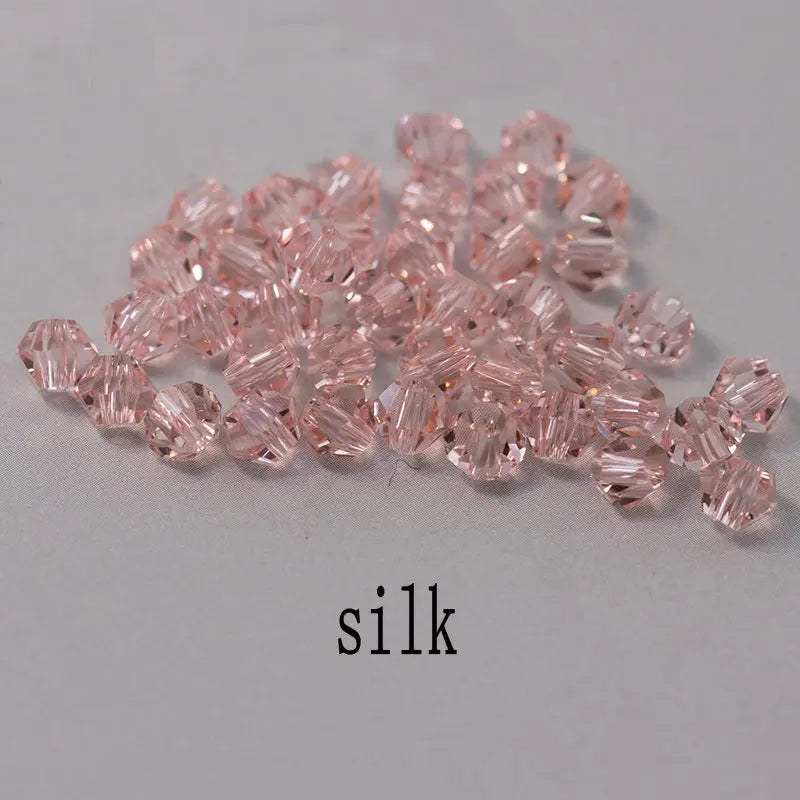 Top quality 6mm fashion Bicone beads Crystal Jewelry beads charms Glass Beads Loose Spacer Beads for DIY Jewelry Making 50pcs Qme