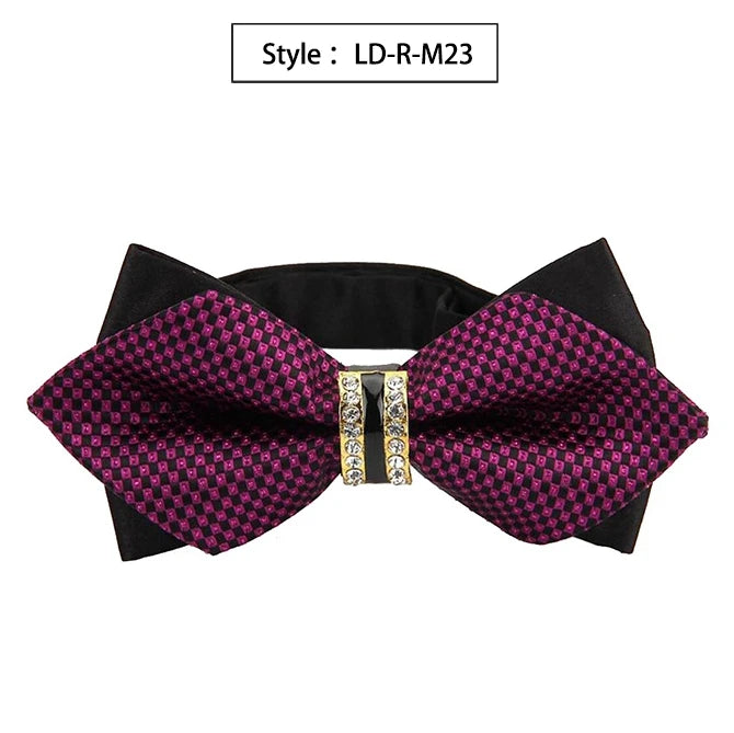 Bowtie Groom Mens Colourful Plaid Cravat Gravata Fashion Male