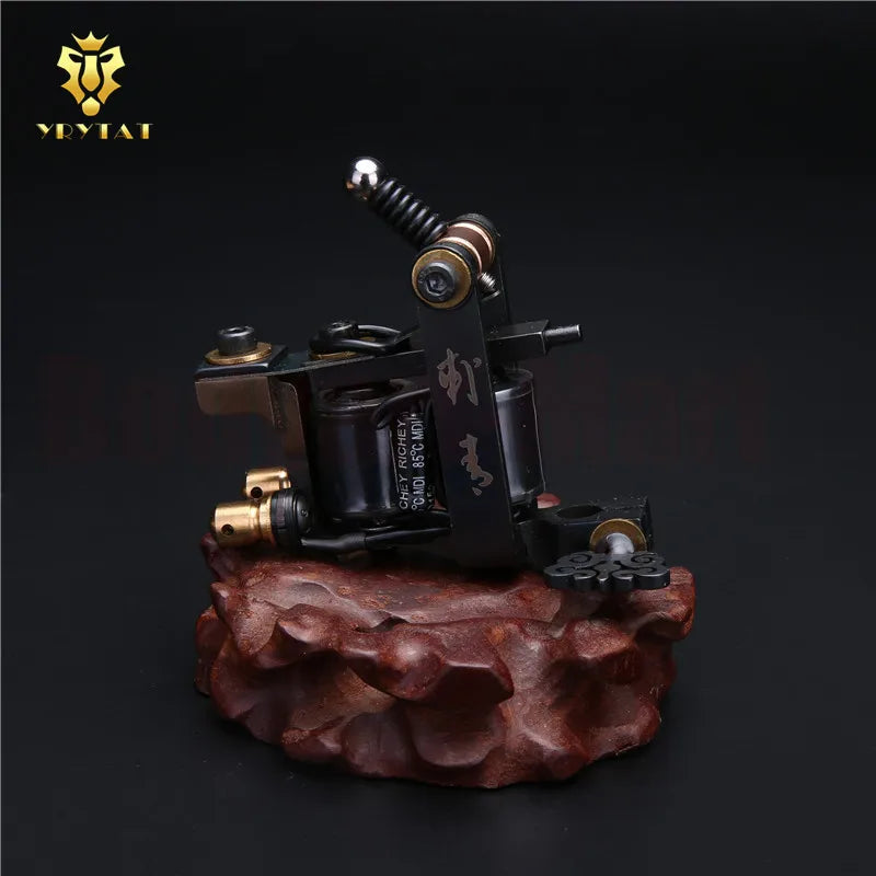 One Classical 10 Wrap Coil Liner Tattoo Machine Gun Traditional Handmade Coils Wire Cutting Iron Frame Supply Qme