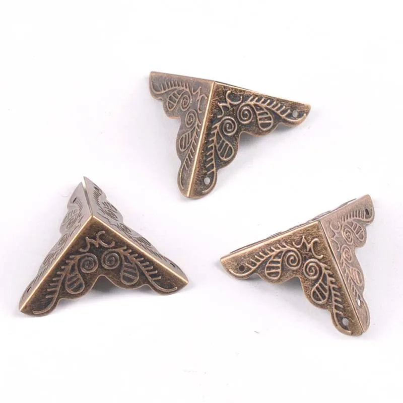 10Pcs Sliver/Brown Metal Corner Book Corners For Trilateral Albums Menu Corner Protector Diy Folders Edge Cover 30x30x30mm c1740 Qme c1736
