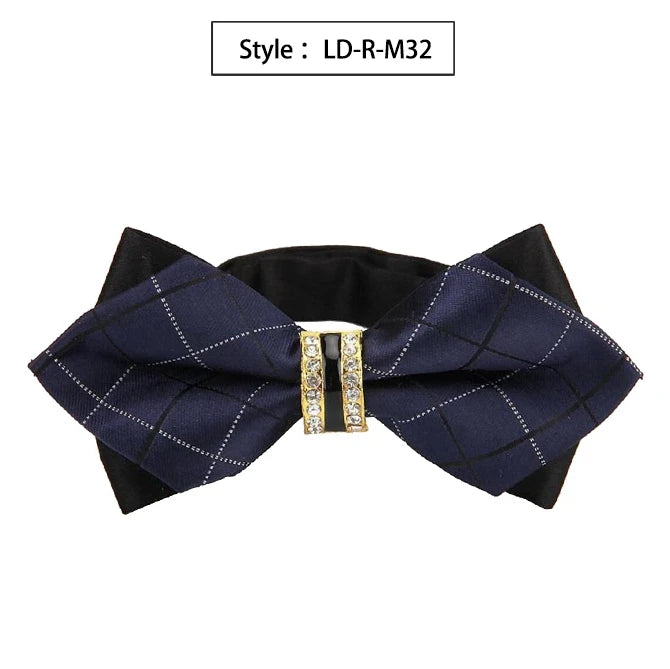Bowtie Groom Mens Colourful Plaid Cravat Gravata Fashion Male
