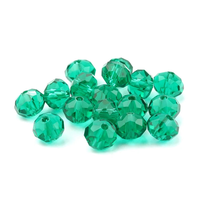 Wholesale Big Bag 4mm Faceted Crystal Beads Charms Rondelle Austria Glass Loose Beads Jewelry Beads for Jewelry Making 1500pcs Qme malachite green