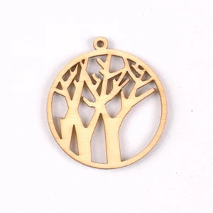 10pcs Wooden Crafts creativity hollow out tree Pattern Scrapbooking Crafts wood decoration for Home Decoration m2131 Qme 7 China Mainland 3.5-5cm