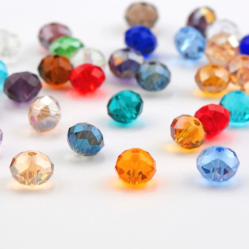 Wholesale Big Bag 4mm Faceted Crystal Beads Charms Rondelle Austria Glass Loose Beads Jewelry Beads for Jewelry Making 1500pcs Qme