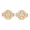 20Pcs Metal Crafts Filigree Flower Wraps Connectors Embellishments For Scrapbooking Home Decor DIY Accessories 37x30mm YK0749 Qme gold