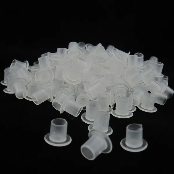 New 1000pcs 8mm White Steady Self-Stand Tattoo Ink Cups Small Size Tattoo Ink Cup Cap Supply WSIC8-1000# Qme