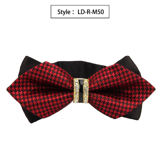 Bowtie Groom Mens Colourful Plaid Cravat Gravata Fashion Male