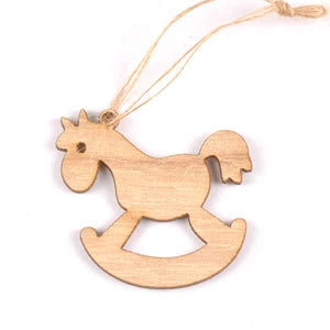 10pcs Christmas Tree Ornament Wooden Hanging Pendants house wreath Bell Elk Star Christmas Decorations for Home m2129 Qme 2