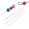 5pcs/lot Spring Steel Beading Needles 5 Sizes Easy Jewelry Making Tools Big Eye Curved Beading Pins for Beads and Pearls Qme 5.7cm(2.25inch)