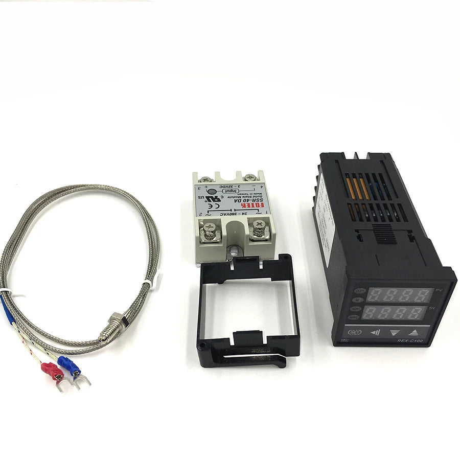 REX-C100 Digital PID Temperature Controller Thermostat SSR Output Max Qme