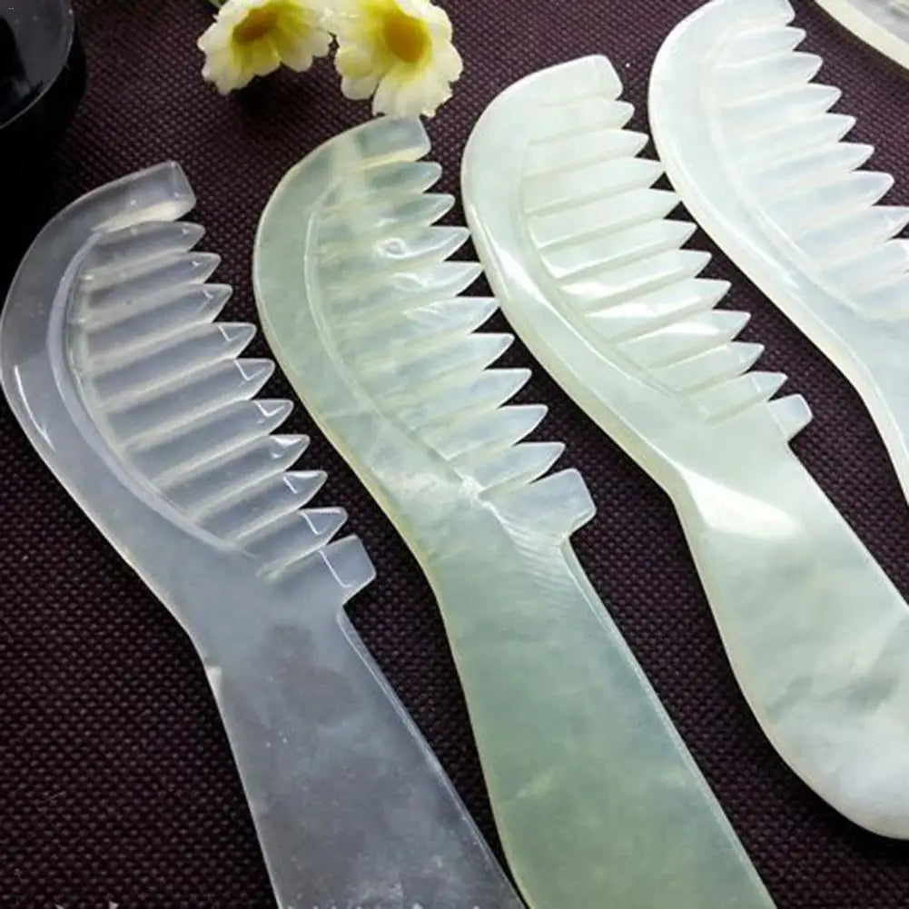 Traditional Chinese Nature Jade Comb Massage Spa Acupuncture Head Qme United States