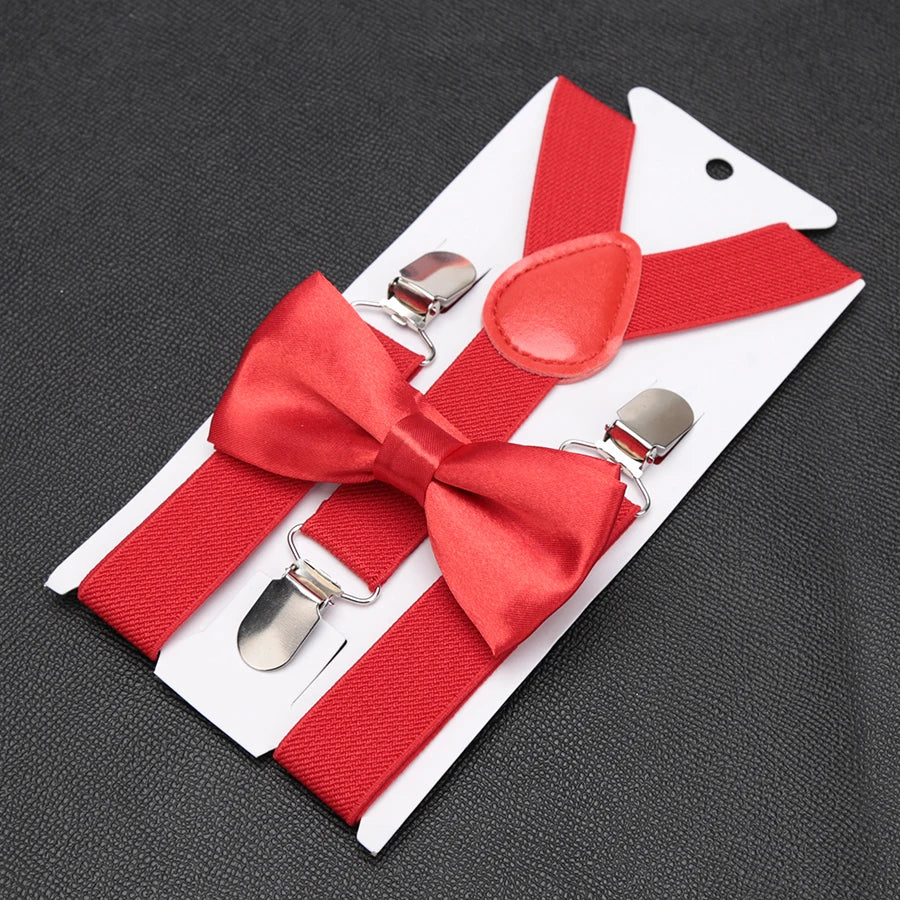 Kids Suspenders Bowtie Fashion Children Bow Tie Boys Braces Girls Qme