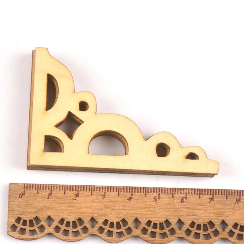 Mixed Book Corner Wooden Ornament Home Decoration Crafts Scrapbooking