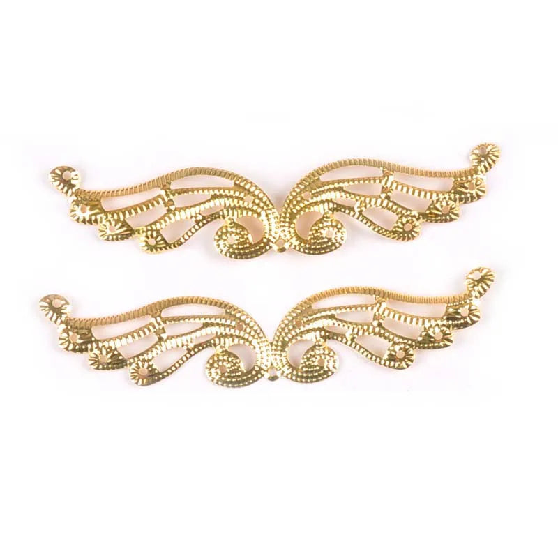 10Pcs 3 Colors Metal Connectors Crafts Flower Filigree Wraps Embellishments For Diy Scrapbooking Home Decor Accessories YK0743 Qme