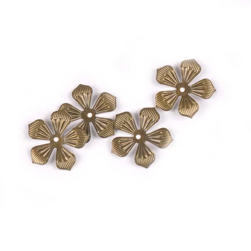 3 Colors Metal Crafts Flower Filigree Wraps Connectors Embellishments For Diy Handmade Scrapbooking Home Decor 50Pcs 22mm YK0742 Qme
