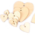 20-100mm One Holes Mix Heart Wooden Pattern Christmas Decorations For Home Ornament DIY Wood Crafts For Home Ornaments m2190 Qme 20mm 50pcs