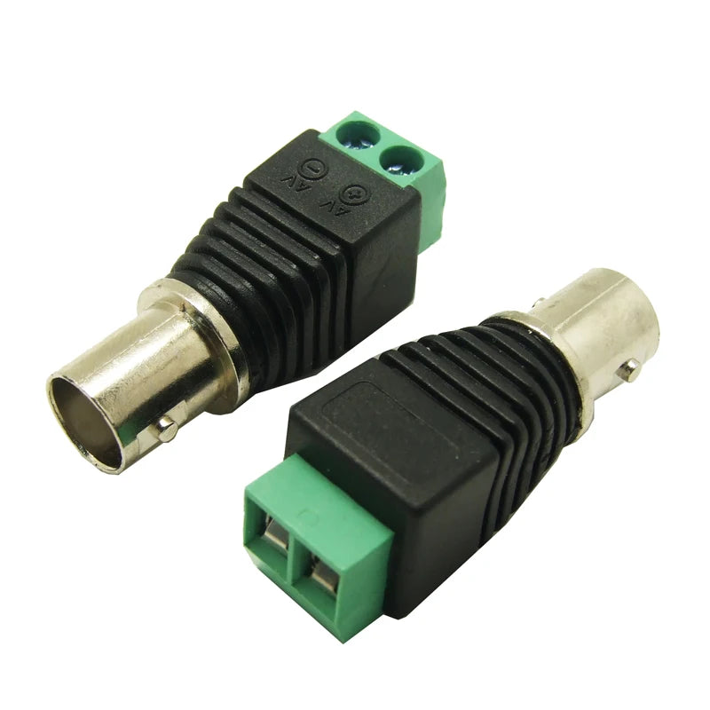 ESCAM 10pcs/lot Coax Cat5 Cat6 BNC female CCTV Connector, Jack Video Balun Connectors Female plug Qme