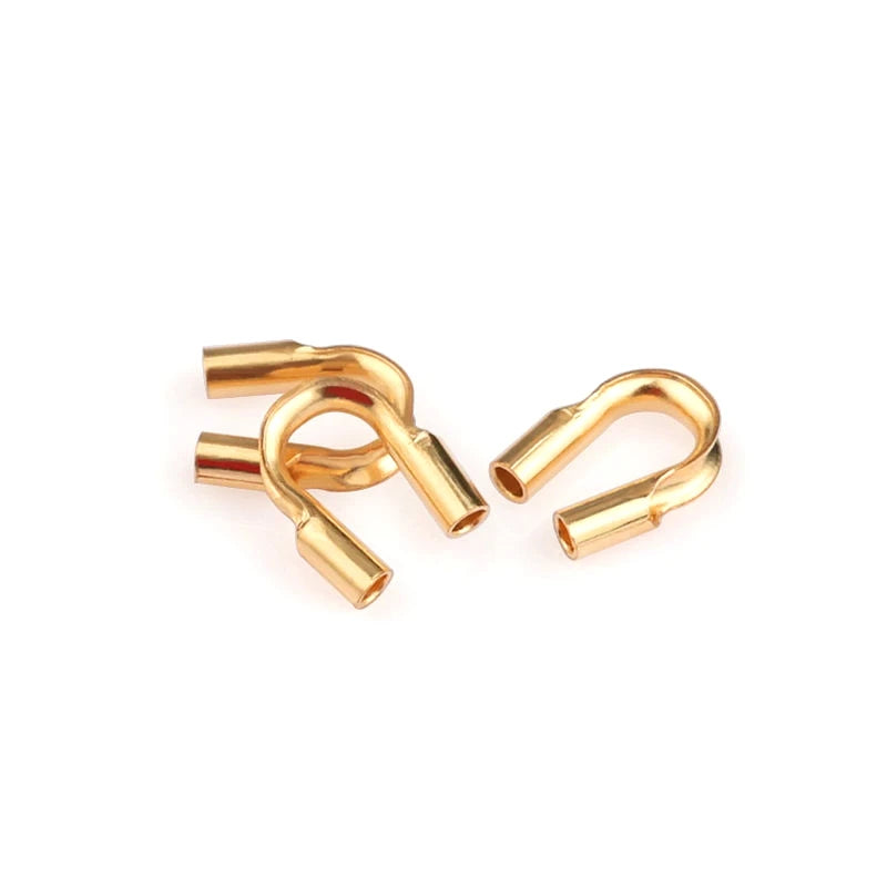 2019 New A Pair 5mm 14k Gold Filled Cord Clasps for Bracelet 14k Gold Filled End Clasps Necklace Connectors for Jewelry Making Qme S-a pair