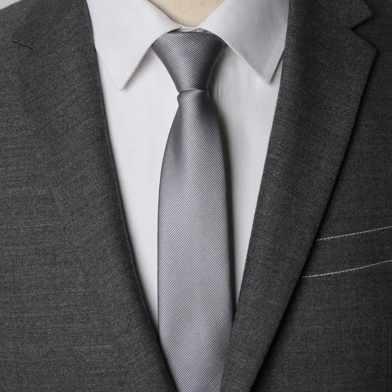 Men Necktie Zipper Lazy Tie Fashion Solid Ties Business Man Gravatas Qme GRAY