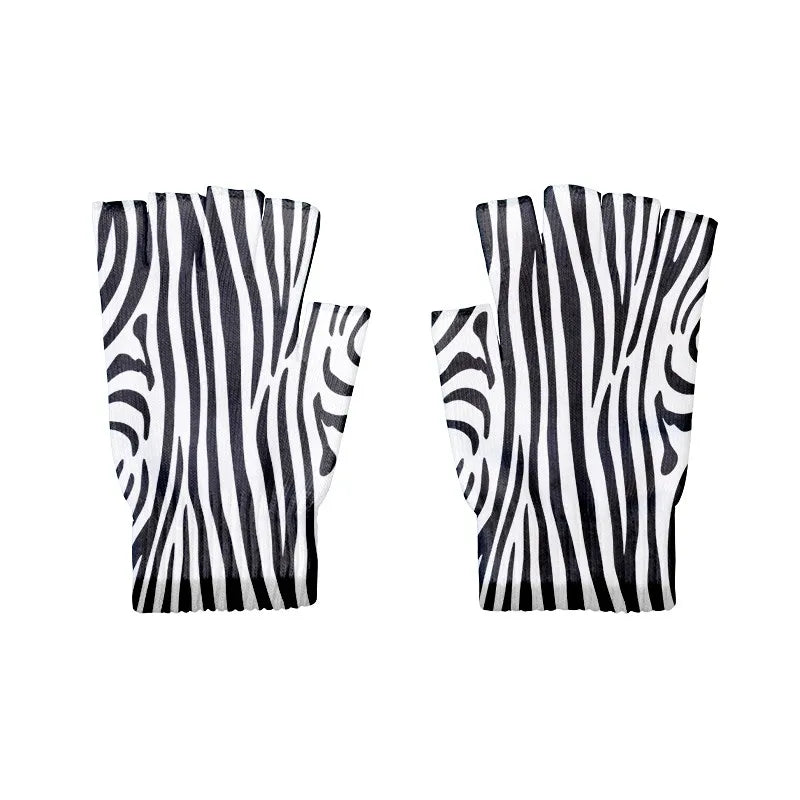 Women Winter Touch Screen Mittens Cute Black White Zebra Leopard Qme style4 One Size China Mainland
