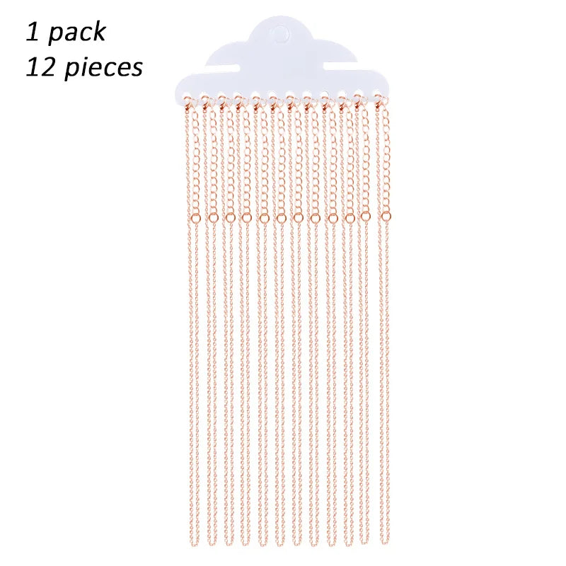 45cm/18inch Women Necklace Fashion Jewelry Accessories Copper Aberdeen Box Chain White K Cross Chain For DIY Jewelry Necklace Qme 45cm-18inch ROSEGOLD