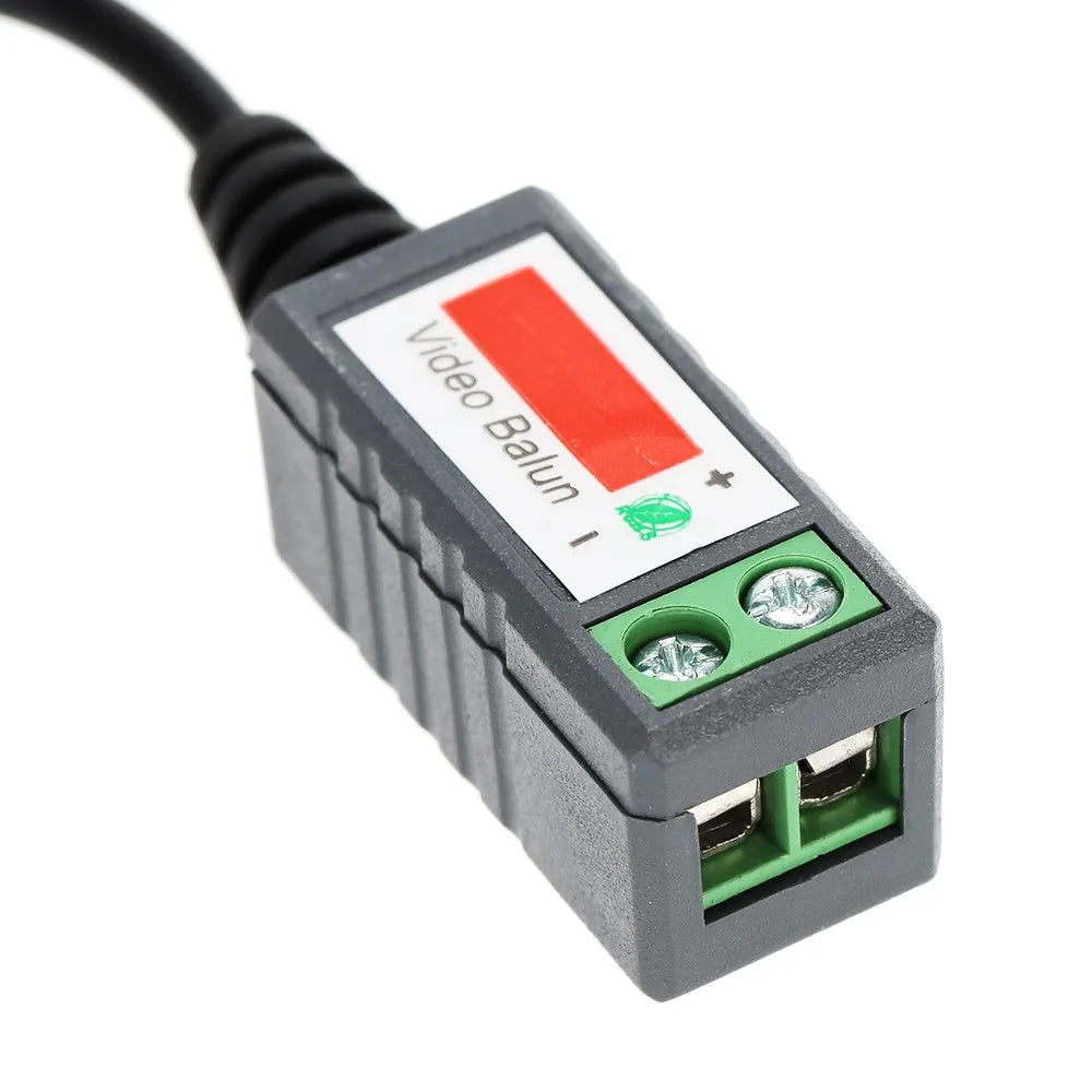 5Pair Passive CCTV Balun Kit for UTP/BNC Conversion, Supports 2000ft HD Signal Transmission via CAT5 Qme