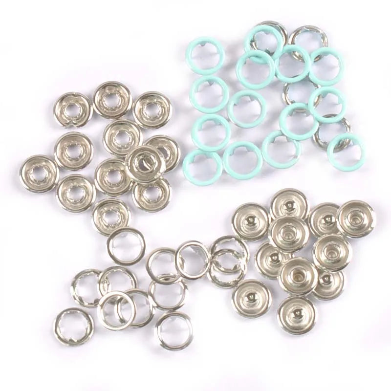 9.5mm 18color Metal Prong Snap Buttons For Clothes Baby Romper Buckle Snap Fasteners Press Studs Poppers 20sets(4pcs 1set) c2230 Qme 18