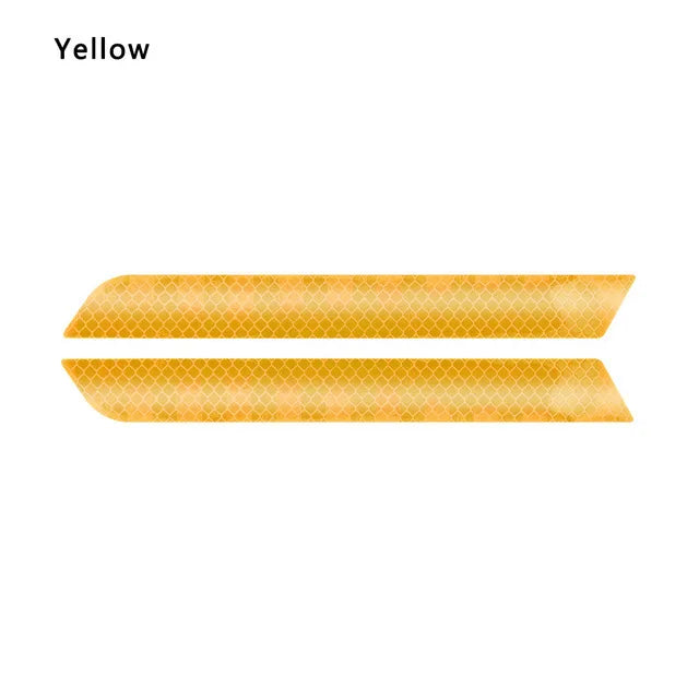 Car Body Reflective Stickers, Rear Bumper Reflective Film, Fog Lights Changed To Decorative Anti-collision Warning Stickers Qme yellow