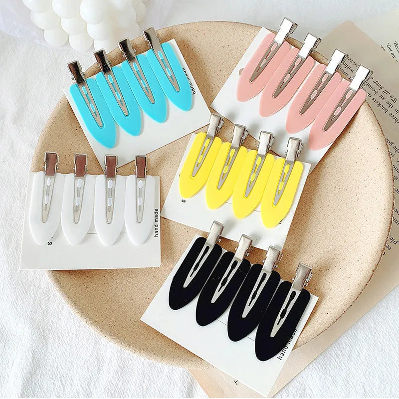 4/2pcs No Bend Seamless Hair Clips Side Bangs Fix Fringe Barrette Makeup Washing Face Accessories Women Girls Styling Hairpins Qme
