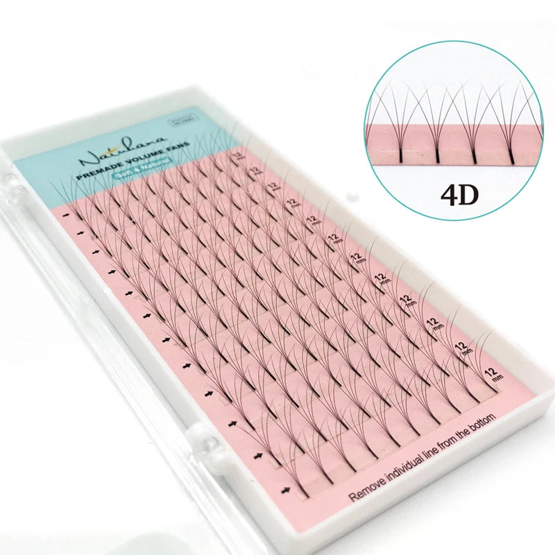 NATUHANA 3D 4D 5D 6D False Lashes Premade Russian Volume Fans Qme