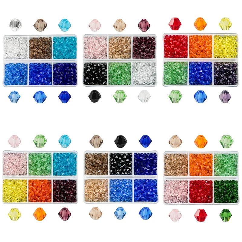600pcs Wholesale 4mm Glass Bicone Beads Crystal Beads Faceted Austria 5238 Bead Embroidery For Jewelry Making Best Selling Color Qme