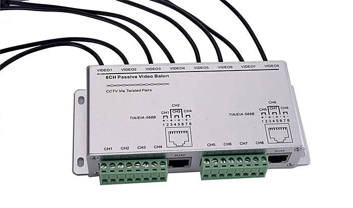 ESCAM 8CH HD CVI/TVI/AHD Passive Transceiver 8Channels Video Balun Adapter Transmitter BNC To UTP Cat5/5e/6 Cable 720P 1080P Qme