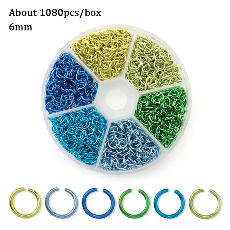 Jewelry Findings Set open jump rings Loose spacer beads Earring hooks Rubber Earring Backs for Jewelry Making DIY handicraft Qme 16