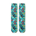 3D Cool Doodle Printing Socks Fashion Trend Hip Hop Thigh Colorful Qme style9 One Size China Mainland