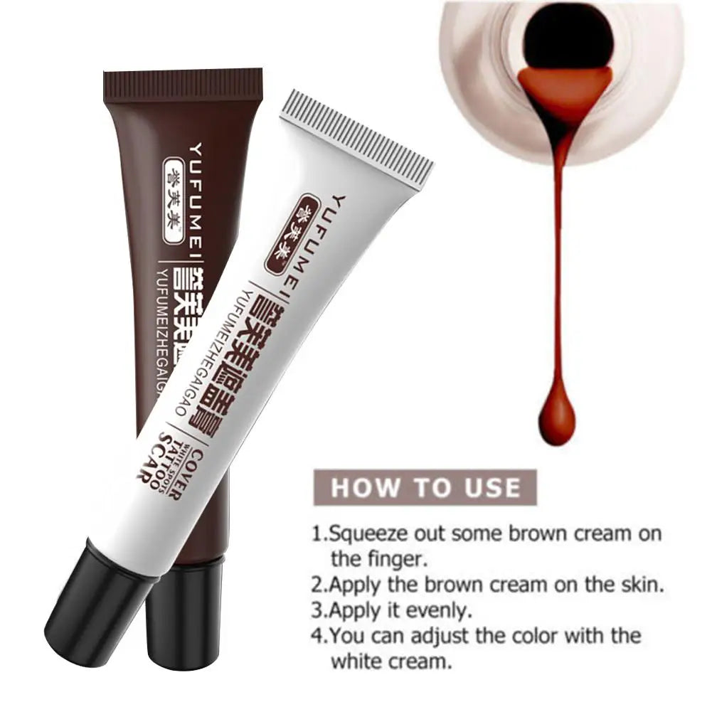 2pcs/Set Skin Concealar Stick Camouflage Make-Up Concealer For Tattoo, Scar And Birthmark Cover Up Tattoo Concealer Cream Qme