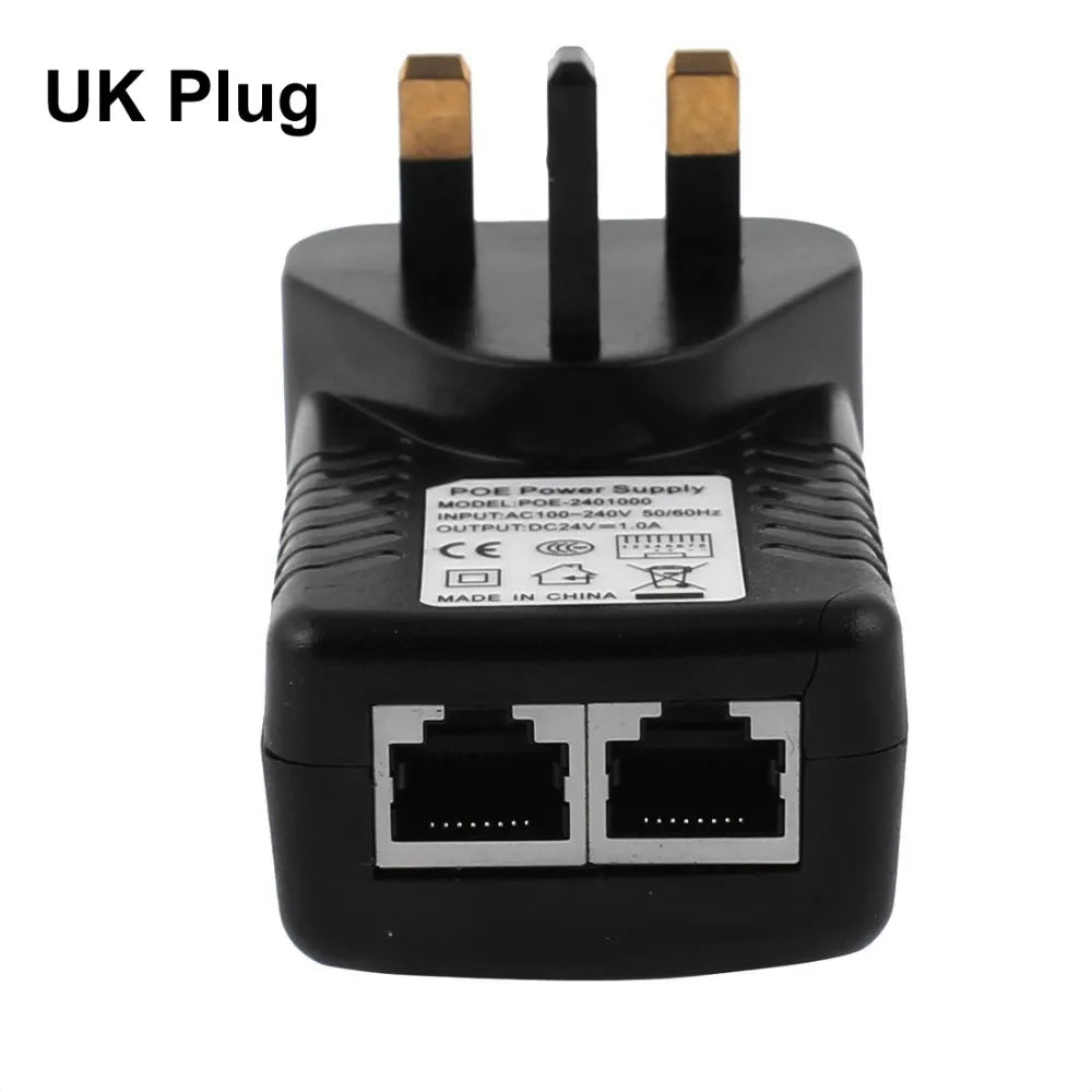ESCAM DC24V 1A 24W POE Injector for CCTV IP Camera injector Switch Ethernet Adapter EU/US/UK/AU Standard Optional Qme