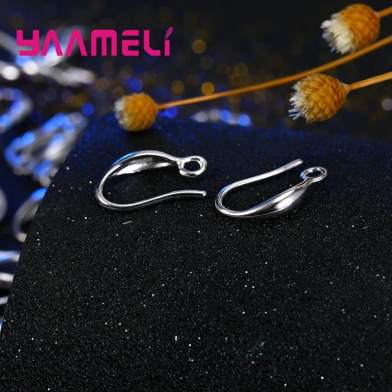 10pcs Simple 925 Sterling Silver Color Ear Hook For Women Diy Creative Earrings Jewelry Accessories Special Sale Wholesale Qme
