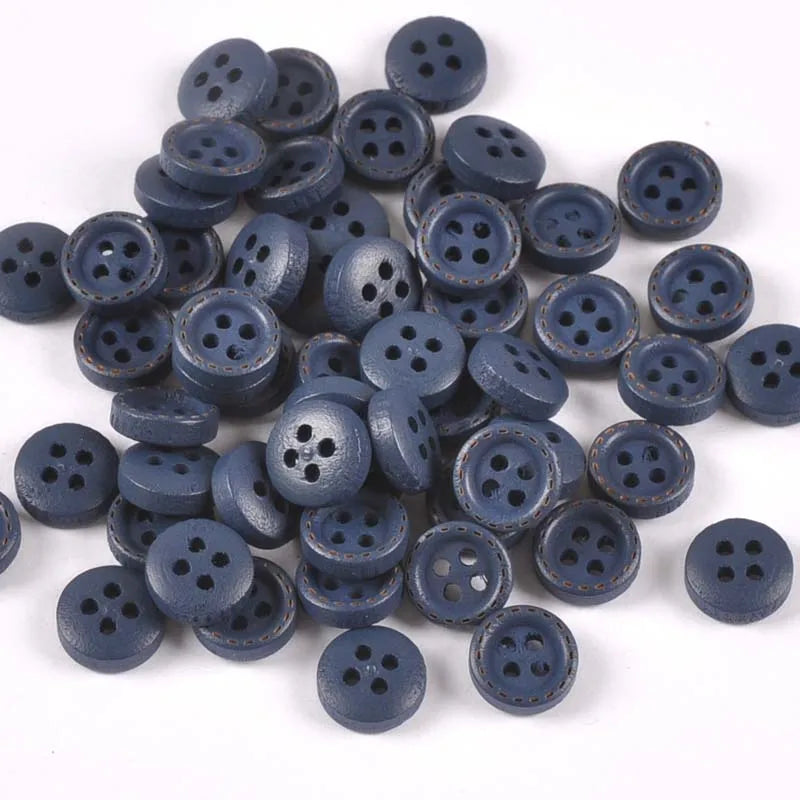 Multicolor Wood Decoration Buttons For DIY Sewing Clothing Accessories Scrapbook Crafts Supplies Home Decor 10mm 100pcs m2599 Qme 5 10mm
