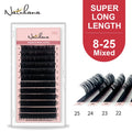 NATUHANA 8- Mix Length False Eyelash Extension Individual Synthetic Qme D 0.05mm 15-20 Mixed - 12rows