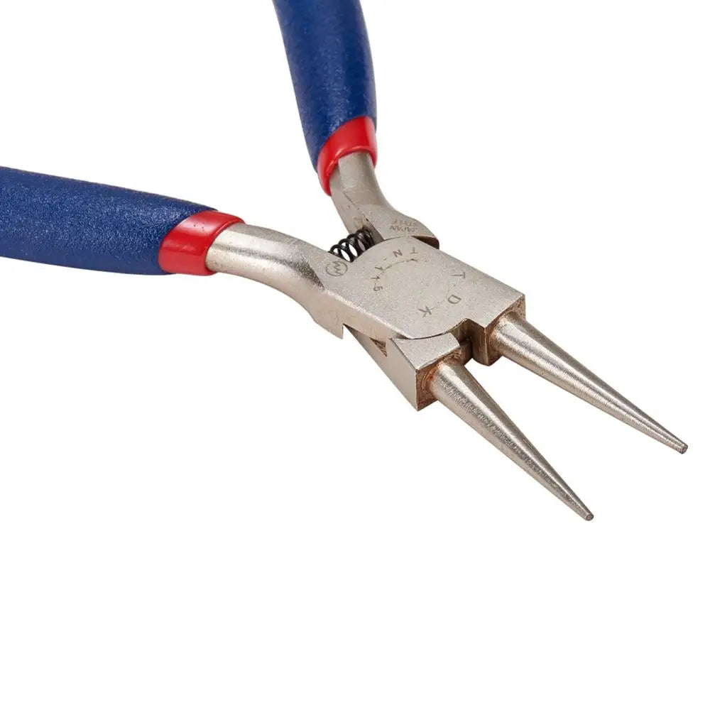 PandaHall Round Nose Plier Stainless Steel Jewelry Pliers Tools & Equipment for DIY Jewelery Accessory MidnightBlue 125x53mm Qme