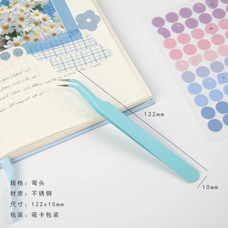 1pc/pack Kawaii Cute Macarons Creative Stationery Tool Tweezers for Scrapbooking Journals Utility Knife Kawaii Stationery Qme 2