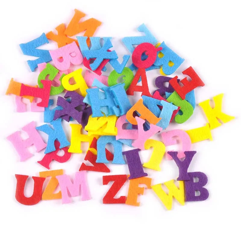 50Pcs 26mm Multicolor Random Mixed Alphabet/letter Felt Patch Clothing DIY Clothes Sewing Applique Scrapbooking Craft Sticker Qme Default Title