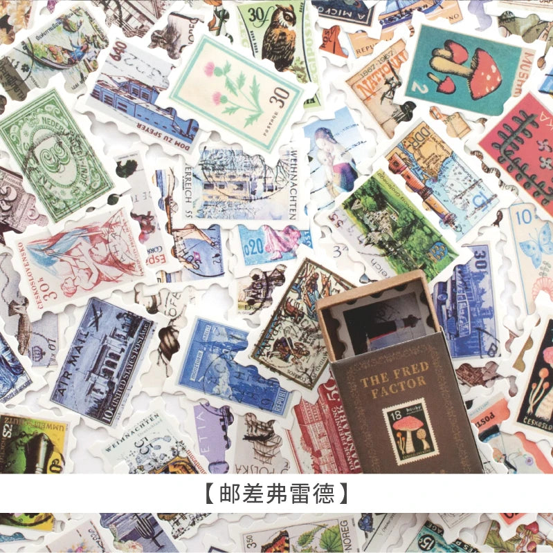 100pcs/Box Vintage Paper Kraft Cardstock Scrapbooking/Card Making/Journaling Project DIY Diary Decoration LOMO Card Van Gogh Qme Postman Fred